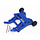 3678X - Wheelie bar, assembled (blue) (fits Slash, Bandit®, Rustler®, Stampede® series)