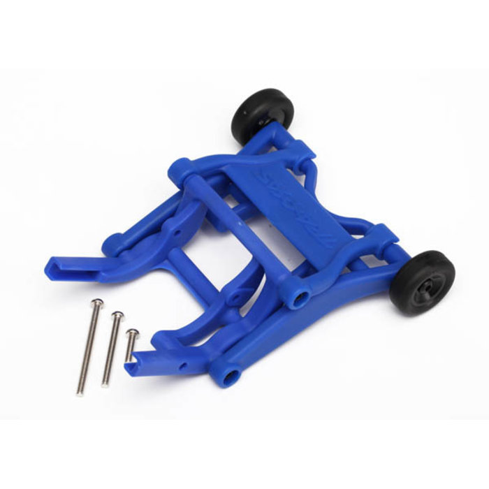 Traxxas 3678X - Wheelie bar, assembled (blue) (fits Slash, Bandit®, Rustler®, Stampede® series)