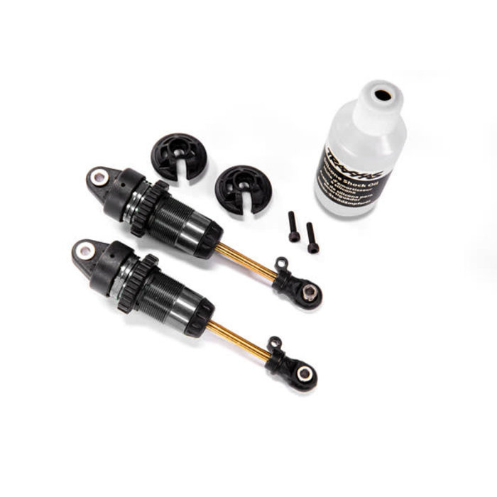 Traxxas 7461X - Shocks, GTR long hard-anodized, PTFE-coated bodies with TiN shafts (assembled) (2) (without springs)