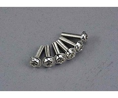 Traxxas 3186 - Screws, 3x12mm washerhead machine (6)