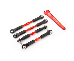 Traxxas Traxxas 3741X Aluminum Turnbuckles, Camber Links (Red-Anodized) with Wrench