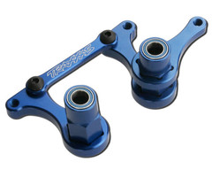Traxxas 3743A - Steering bellcranks, drag link (blue-anodized 6061-T6 aluminum)/ 5x8mm ball bearings (4)/ hardware (assembled)