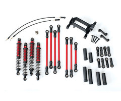Traxxas 8140R - Long Arm Lift Kit, TRX-4®, complete, Red (includes red powder coated links, red-anodized shocks)