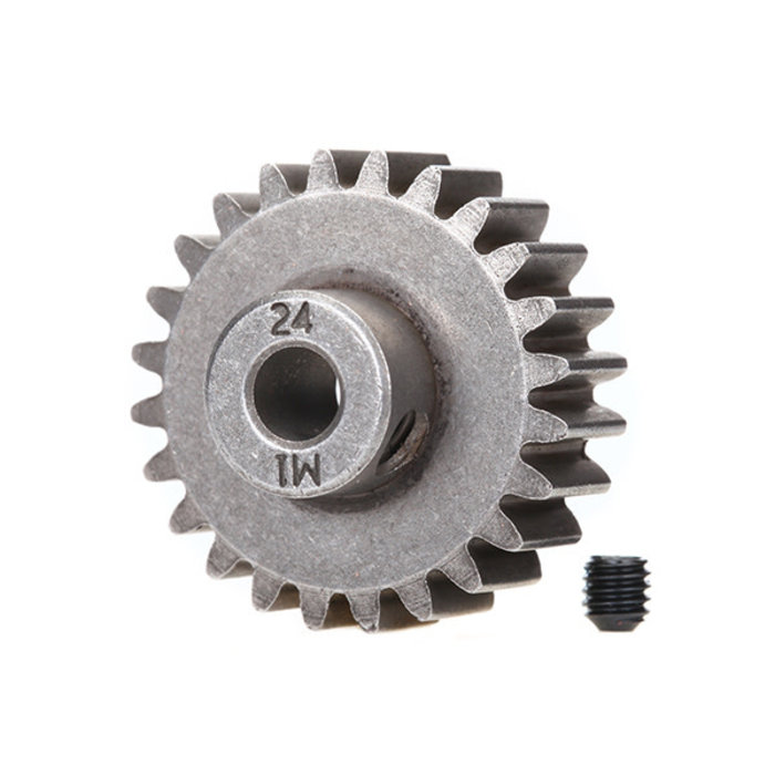 Traxxas 6496X - Gear, 24-T pinion (1.0 metric pitch) (fits 5mm shaft)/ set screw