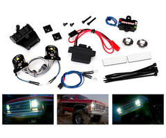 Traxxas 8038 - LED light set, complete with power supply (contains headlights, tail lights, side marker lights, distribution block, and power supply) (fits #8130 body)