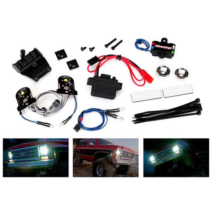 Traxxas 8038 - LED light set, complete with power supply (contains headlights, tail lights, side marker lights, distribution block, and power supply) (fits #8130 body)