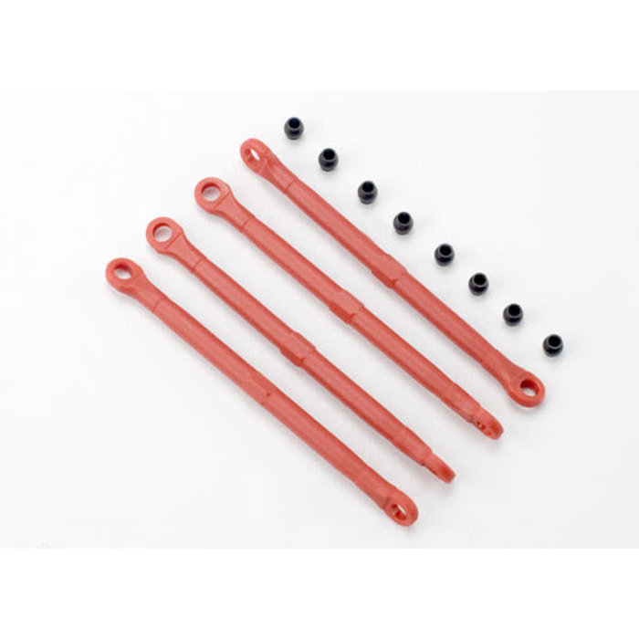 Traxxas 7138 - Toe link, front & rear (molded composite) (red) (4)/ hollow balls (8)