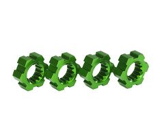 Traxxas 7756G - Wheel hubs, hex, aluminum (green-anodized) (4)