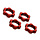 7758R - Wheel nuts, splined, 17mm, serrated (red-anodized) (4)