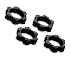 Traxxas 7758A - Wheel nuts, splined, 17mm, serrated (black-anodized) (4)