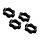 7758A - Wheel nuts, splined, 17mm, serrated (black-anodized) (4)