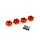 8956T - Wheel hubs, hex, aluminum (orange-anodized) (4)/ 4x13mm screw pins (4)