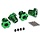 8654G - Wheel hubs, splined, 17mm (green-anodized) (4)/ 4x5 GS (4), 3x14mm pin (4)