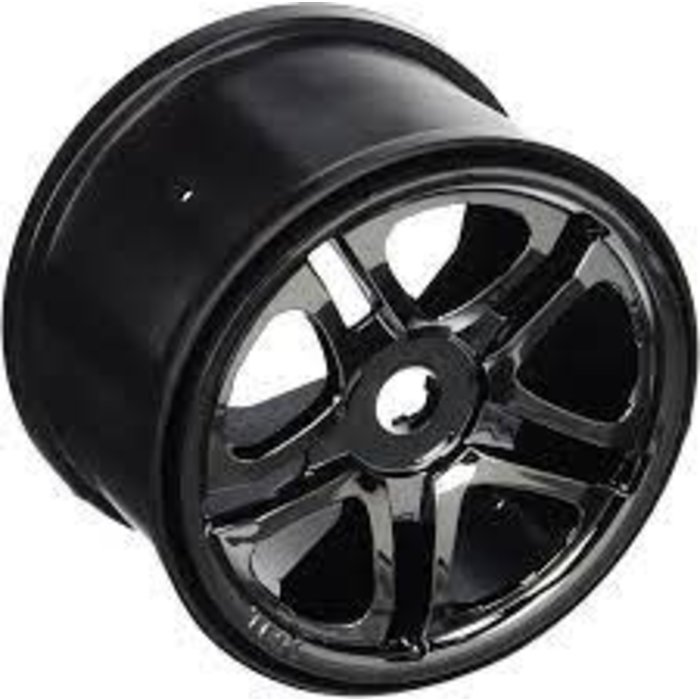 Traxxas 5172A - Wheels, SS (split spoke) 3.8' (black chrome) (2) (use with 17mm splined wheel hubs & nuts, part #5353X) (fits Revo®/T-Maxx®/E-Maxx)