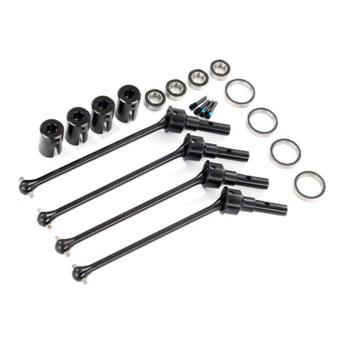 Traxxas 8996X - Driveshafts, steel constant-velocity (assembled), front or rear (4) (for use with #8995 WideMaxx® suspension kit) (requires #8654 series 17mm splined wheel hubs and #7758 series 17mm nuts for a complete set)