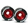 5186 - Wheels, aluminum (red-anodized) (2)/ 5x8mm ball bearings (4)/ axles (2)/ rubber tires (2)