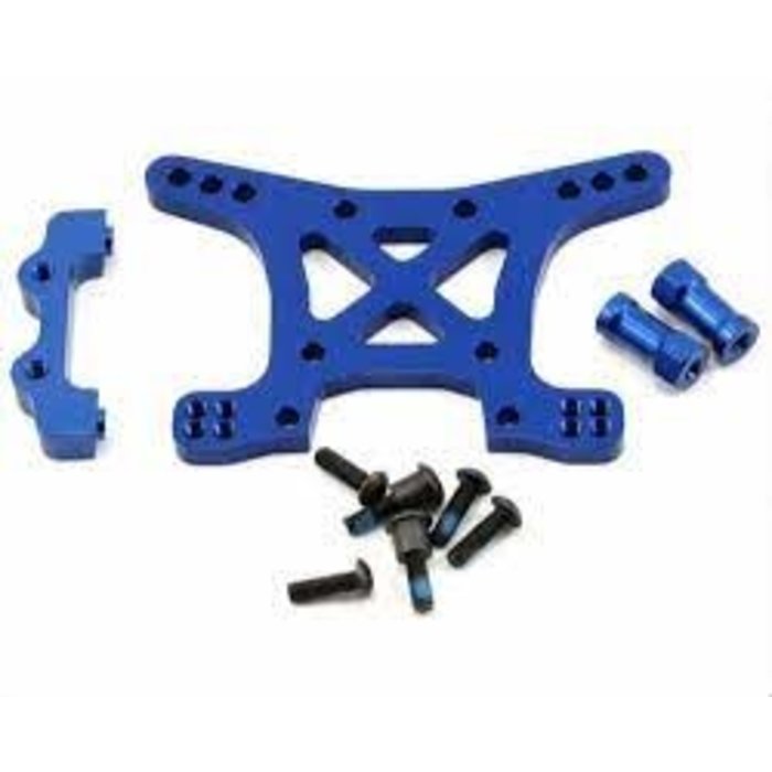 Traxxas 6839X -  Shock tower, front, 7075-T6 aluminum (blue-anodized) (1)/ body mount bracket (1)