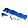 5779 - Blue Aluminum Rudder with Hardware: DCB-M41 Widebody (127.5 mm)/ rudder arm/ hinge pin/ 3x15mm BCS (stainless) (2)/ NL 3.0 (2)/ 4x3mm BCS (stainless, with threadlock) (1)