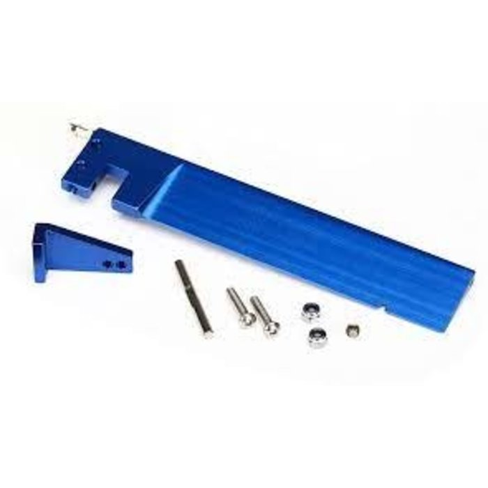 Traxxas 5779 - Blue Aluminum Rudder with Hardware: DCB-M41 Widebody (127.5 mm)/ rudder arm/ hinge pin/ 3x15mm BCS (stainless) (2)/ NL 3.0 (2)/ 4x3mm BCS (stainless, with threadlock) (1)