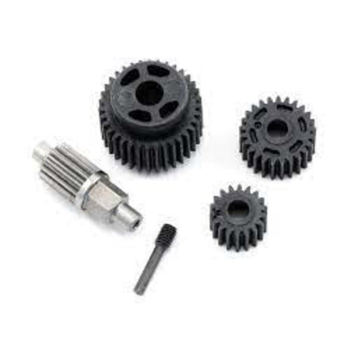Traxxas 7093 - Gear set, transmission (includes 18T, 25T input gears, 13T idler gear (steel), 35T output gear, M3x13.75 screw pin)