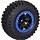 5883A - Tire & wheel assy, glued (SCT Split-Spoke, black, blue beadlock wheels, BFGoodrich® Mud-Terrain™ T/A® KM2 tire, inserts) (2) (4WD f/r, 2WD rear)