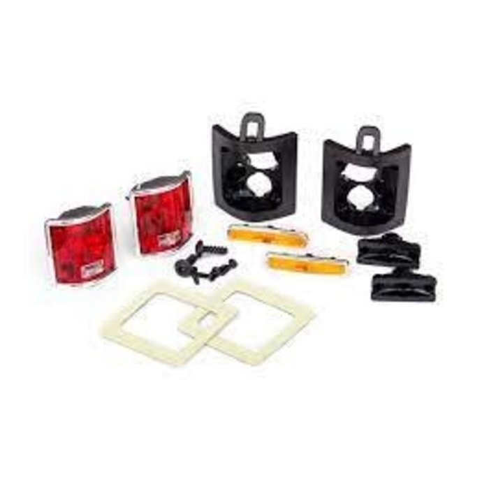 Traxxas 8135 - Tail lights, left & right (assembled)/ tail light retainers, left & right/ side marker lights (assembled) (2)/ side marker retainers (2)/ mounting tape (2)/ 1.6x5 BCS (self-tapping) (4)/ 2.6x8 BCS (2) (fits #8130 body)