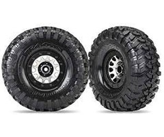 Traxxas 8172 - Tires and wheels, assembled (Method Race Wheels® 105 Beadlock 2.2' black chrome beadlock wheels, Canyon Trail 5.3x2.2' tires, foam inserts) (1 left, 1 right)