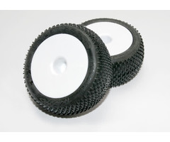 Traxxas 7175 - Tires & wheels, assembled, glued (white dished 2.2" wheels, Response Pro 2.2" tires, foam inserts) (2)