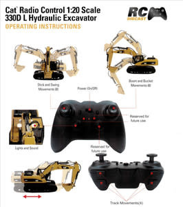 1/20 SCALE RC 330D EXCAVATOR RTR