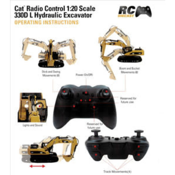 1/20 SCALE RC 330D EXCAVATOR RTR