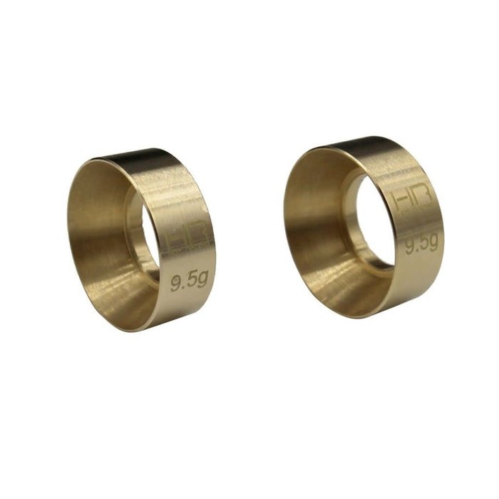 HOT RACING HRASXTF2612H - 9.5g Brass KMC Machete Wheel Weights, for Axial SCX24