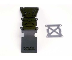 Traxxas 4937 - Skidplate, front plastic (black)/ stainless steel plate