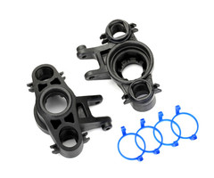 Traxxas 8635 - Axle carriers, left & right (1 each) (use with 8x16mm & 17x26mm ball bearings)/ dust boot retainers (4)