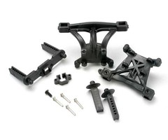 Traxxas 5314 - Body mounts, front & rear/ body mount posts, front & rear/ 2.5x18mm screw pins (4)/ 4x10mm BCS (1)
