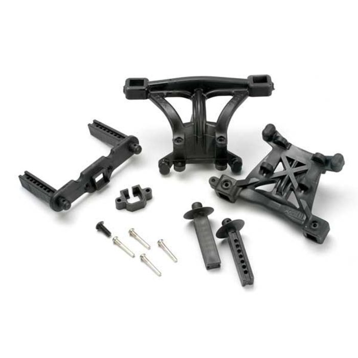 Traxxas 5314 - Body mounts, front & rear/ body mount posts, front & rear/ 2.5x18mm screw pins (4)/ 4x10mm BCS (1)