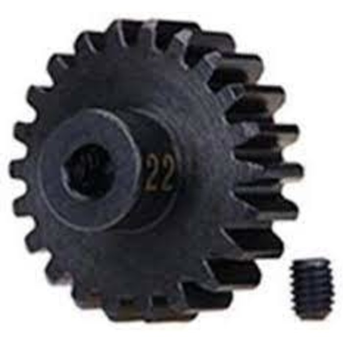Traxxas 3952X - Gear, 22-T pinion (32-p), heavy duty (machined, hardened steel) (fits 3mm shaft)/ set screw