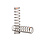 8044 - Springs, shock (natural finish) (GTS) (0.39 rate, orange stripe) (2)