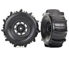 Traxxas 8475 - Tires and wheels, assembled, glued (Desert Racer® wheels, paddle tires, foam inserts) (2)