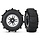 5891 - Black & Satin Chrome Wheels with Paddle Tires (2) Fits 12mm hex, 4WD front or rear, 2WD rear only.