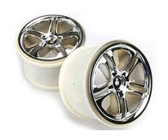 Traxxas 5172X - Wheels, SS (split spoke) 3.8' (chrome) (2) (fits Revo®/Maxx® series)