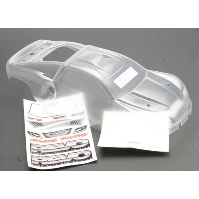 Traxxas 5320 - Body, Revo® (Platinum Edition) (clear, requires painting)/decal sheet