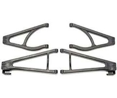Traxxas 5333R - Suspension arm set, adjustable wheelbase (lengthens wheelbase 10mm or 19mm) (suspension arm upper (2)/ suspension arm lower (2)/ bumper mount spacers (2)/ 4x16BCS (2))