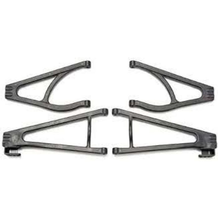 Traxxas 5333R - Suspension arm set, adjustable wheelbase (lengthens wheelbase 10mm or 19mm) (suspension arm upper (2)/ suspension arm lower (2)/ bumper mount spacers (2)/ 4x16BCS (2))