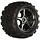 5374X - Tires & wheels, assembled, glued (Gemini black chrome wheels, Talon tires, foam inserts) (2) (use with 17mm splined wheel hubs & nuts, part #5353X) (TSM® rated)