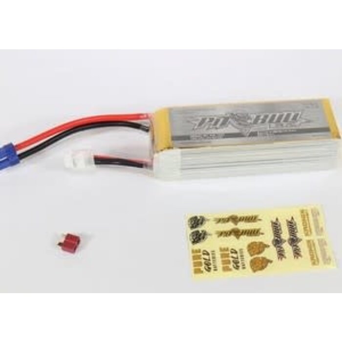Pit Bull Xtreme RC PBTPBB8A80C4S2P - Pure Gold 80c 4s2p 8000mAh 14.8V Softcase Lipo Battery, w/ LED Battery Check - EC5 +Deans Plug