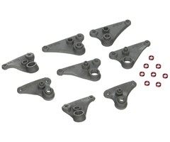 Traxxas 5358 - Rocker arm set, progressive-2 (90-T)/ spacers (red aluminum) (8)
