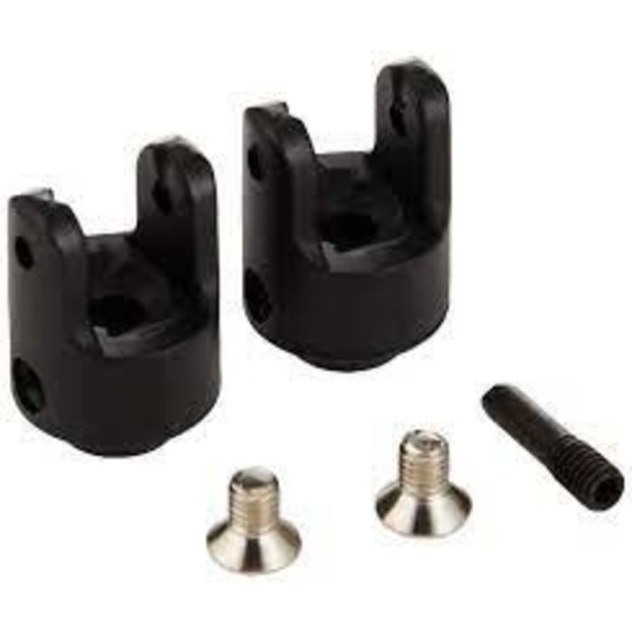 Traxxas 4628R - Differential output yokes, black (2)/ 3x5mm countersunk screws (2)/ screw pin (2)