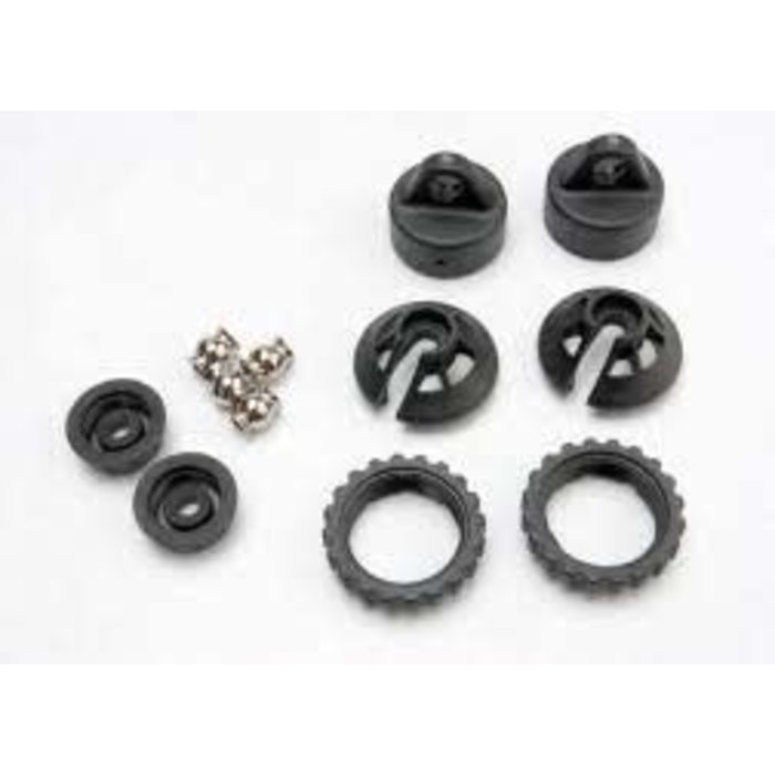 Traxxas 5465 - Caps and spring retainers, GTR shock (upper cap (2)/ hollow balls (2)/ bottom cap (2)/ upper retainer (2)/ lower retainer (2))