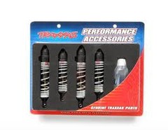 Traxxas 5862 - Big Bore shocks, 1/10 Scale (hard-anodized & PTFE-coated T6 aluminum) (assembled with TiN shafts and springs) (front & rear) (4)
