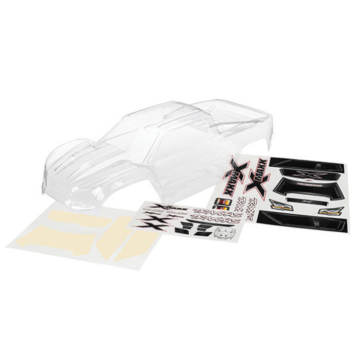 Traxxas 7711 - Body, X-Maxx® (clear, untrimmed,/ window masks/ decal sheet